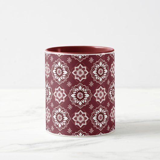 Elegant Boho Chic Blumenmuster Tasse (Zentrum)