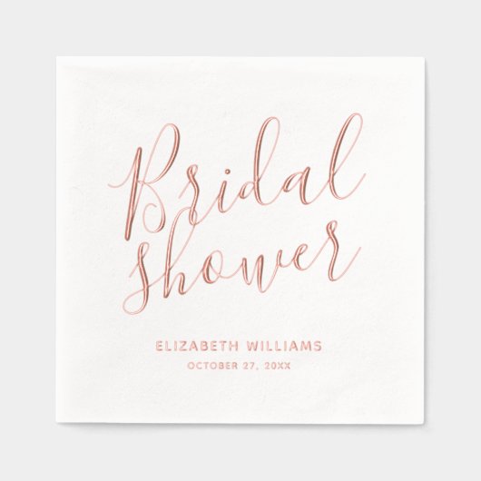 Elegant Boho Chic Brautparty Party Servietten Mit Folie (Vorderseite)