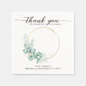 Elegant Boho Chic Custom Foto Pet Hund Hochzeit Serviette (Vorderseite)