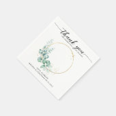 Elegant Boho Chic Custom Foto Pet Hund Hochzeit Serviette (Ecke)