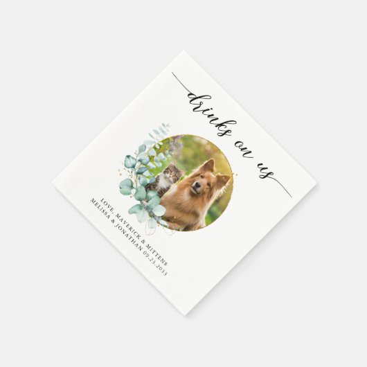 Elegant Boho Chic Drinks auf der Hochzeit von US D Serviette (Ecke)