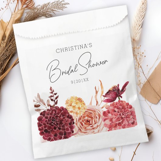 Elegant Boho Chic Floral Brautparty Geschenktütchen