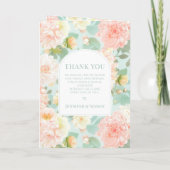 Elegant Boho Chic Floral Wedding faltbar Programm (Rückseite)