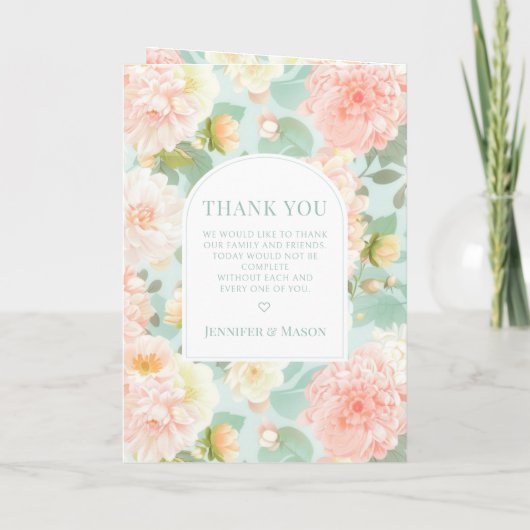 Elegant Boho Chic Floral Wedding faltbar Programm (Rückseite)