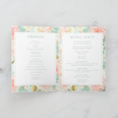 Elegant Boho Chic Floral Wedding faltbar Programm (Innenseite)