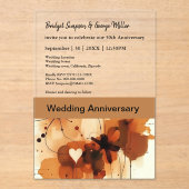 Elegant Boho Chic Hochzeitstag Acryleinladungen (Vorderseite)