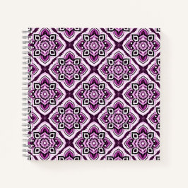 Elegant Boho Chic Mandala Blumenmuster Notizblock