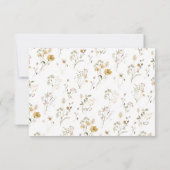 Elegant Boho Chic Wildblume Floral Future Mrs. Dankeskarte (Rückseite)
