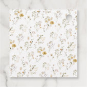 Elegant Boho Chic Wildblume Floral Vielen Dank Geschenkanhänger (Rückseite)