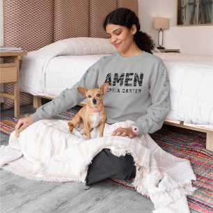 Elegant Boho Christlich Weihnachten Frauen Grundsc Sweatshirt