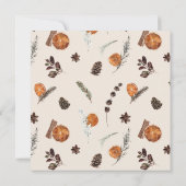 Elegant Boho Citrus Greenerity Fall Bridal Tea Einladung (Rückseite)