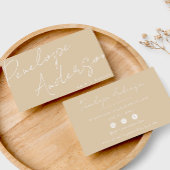 Elegant Boho Cream Neutral Chic Minimalistisch Mod Visitenkarte