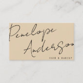 Elegant Boho Cream Neutral Chic Minimalistisch Mod Visitenkarte (Vorderseite)