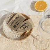 Elegant Boho Cream QR Code Modern Einzigartig stil Visitenkarte