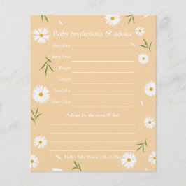 Elegant Boho Daisies Baby Shower Guessing Game