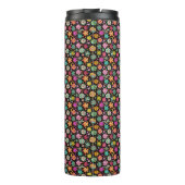 Elegant Boho Daisy Blume Pattern Thermosbecher (Rückseite)