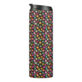 Elegant Boho Daisy Blume Pattern Thermosbecher (Nach rechts gedreht)