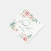 Elegant Boho Desert Bridal Shower | Cactus Floral Serviette (Ecke)