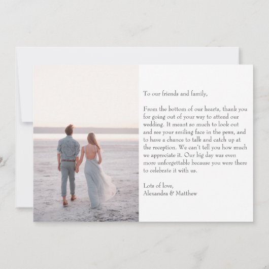 Elegant Boho Desert Greenery Joshua Tree Wedding Dankeskarte (Rückseite)