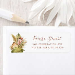 Elegant Boho Dried Botanicals Rust Wedding