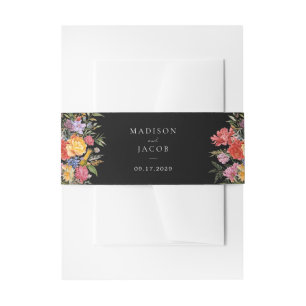 Elegant Boho Dutch Floral Wedding Einladungsbanderole