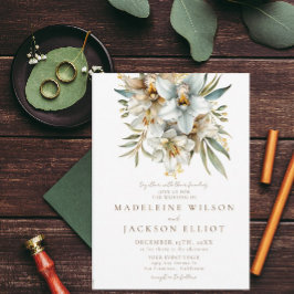 Elegant Boho Fall Floral Wedding Einladung