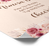 Elegant Boho Fall Pumpkin Mimosa Bar Poster (Ecke)