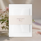 Elegant Boho Fall Wildblumen Hochzeit Einladungsbanderole