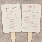 Elegant Boho Fall Wildflower Wedding Ceremony Fächer