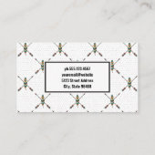 Elegant Boho Feather Design Visitenkarte (Rückseite)