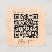 Elegant Boho Floral Accent QR Code Hochzeitdetails Begleitkarte (Rückseite)
