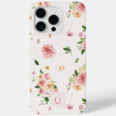 Elegant Boho Floral | Anfangsmonogramm Case-Mate iPhone Hülle (Rückseite)