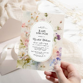 Elegant Boho Floral Baby Shower Einladung