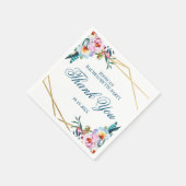 Elegant Boho Floral Bachelorette Weekend Vielen Da Serviette (Ecke)