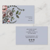 Elegant Boho Floral Botanical Beruflich Visitenkarte (Vorne/Hinten)