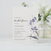 Elegant Boho Floral Brautparty Einladung (Stehend Vorderseite)