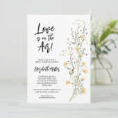 Elegant Boho Floral Brautparty Einladung (Stehend Vorderseite)