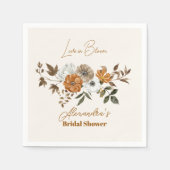 Elegant Boho Floral Brautparty Serviette (Vorderseite)