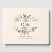 Elegant Boho Floral Gästebuch (Vorderseite)