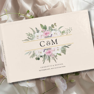Elegant Boho Floral Gästebuch