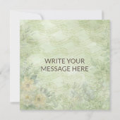 Elegant Boho Floral Greenerity Wedding Card (Rückseite)