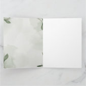 Elegant Boho Floral Greenerity Wedding Card Karte (Innenseite)
