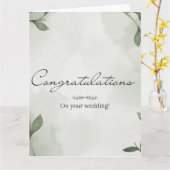 Elegant Boho Floral Greenerity Wedding Card Karte (Gelbe Blume)
