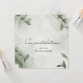 Elegant Boho Floral Greenerity Wedding Card Karte (Vorderseite/Rückseite Beispiel)
