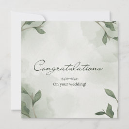 Elegant Boho Floral Greenerity Wedding Card Karte