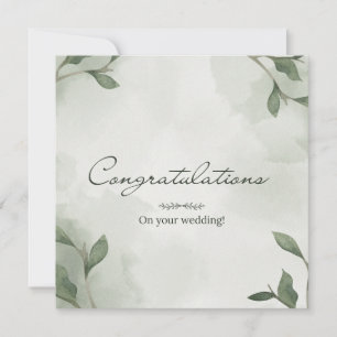 Elegant Boho Floral Greenerity Wedding Card Karte