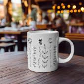 Elegant Boho Floral Illustration Kaffeetasse