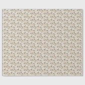 Elegant Boho Floral Ivory Terracotta Geschenkpapier (Flach)