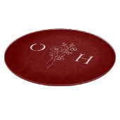 Elegant Boho Floral Monogram Schneidebrett (Ecke)