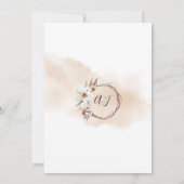 Elegant Boho Floral Pampas Foto Save The Date (Rückseite)